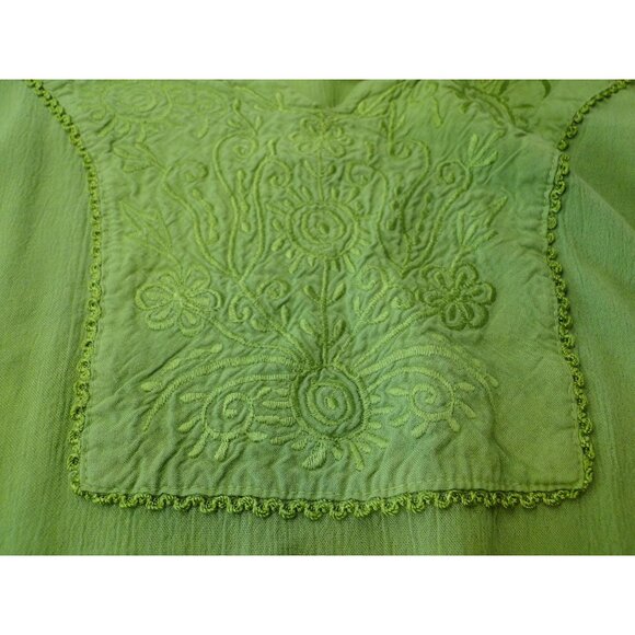 Just Cruising Womens Flutter Sleeve Boho Top Green Tie Dye Free Size - Picture 7 of 9